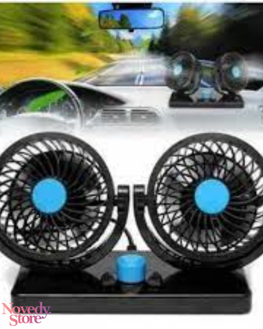 VENTILADOR DOBLE PARA CARRO